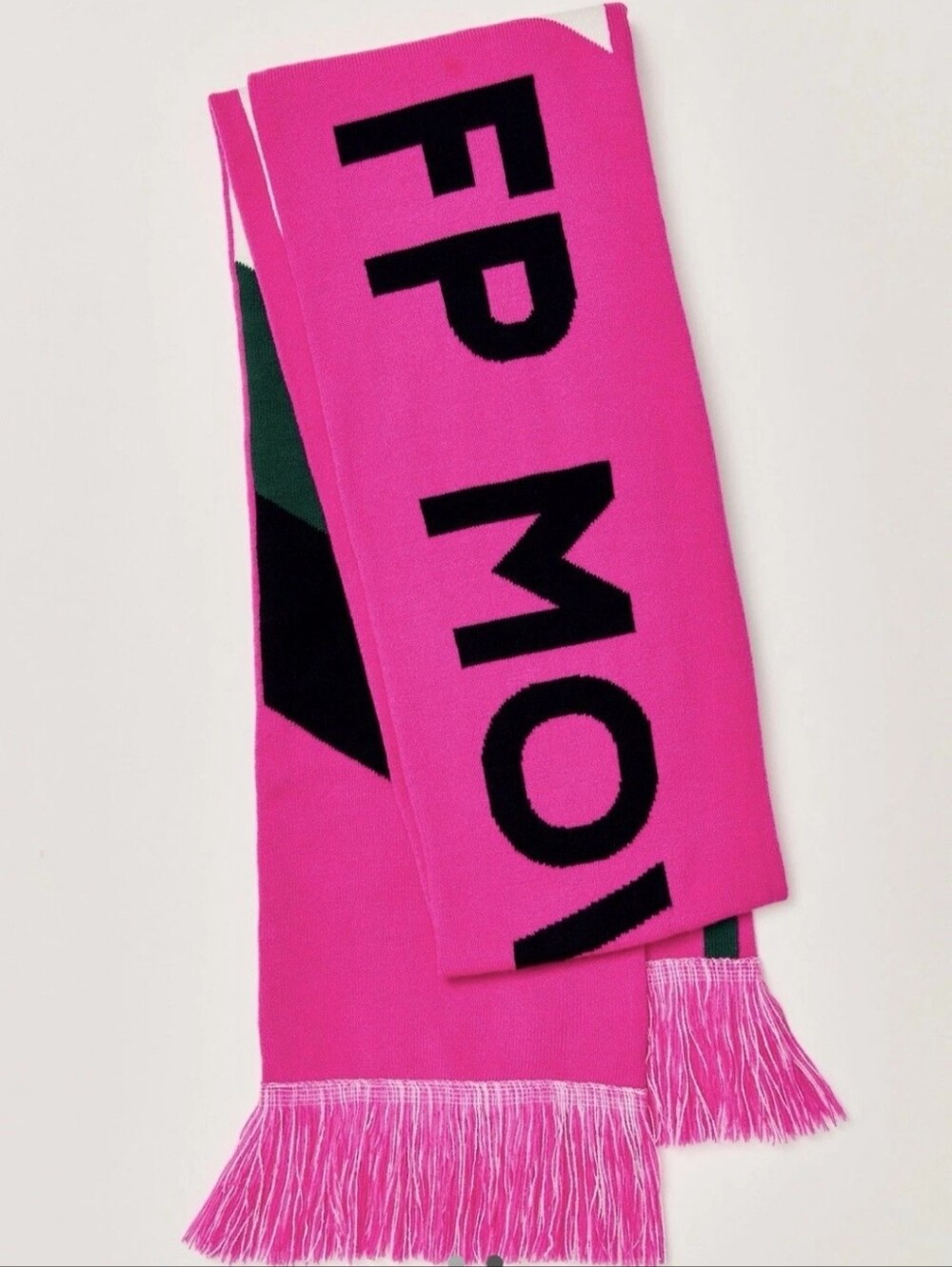 Free People Movement Big League Reversible Scarf Pink Graphic Logo Colorblock